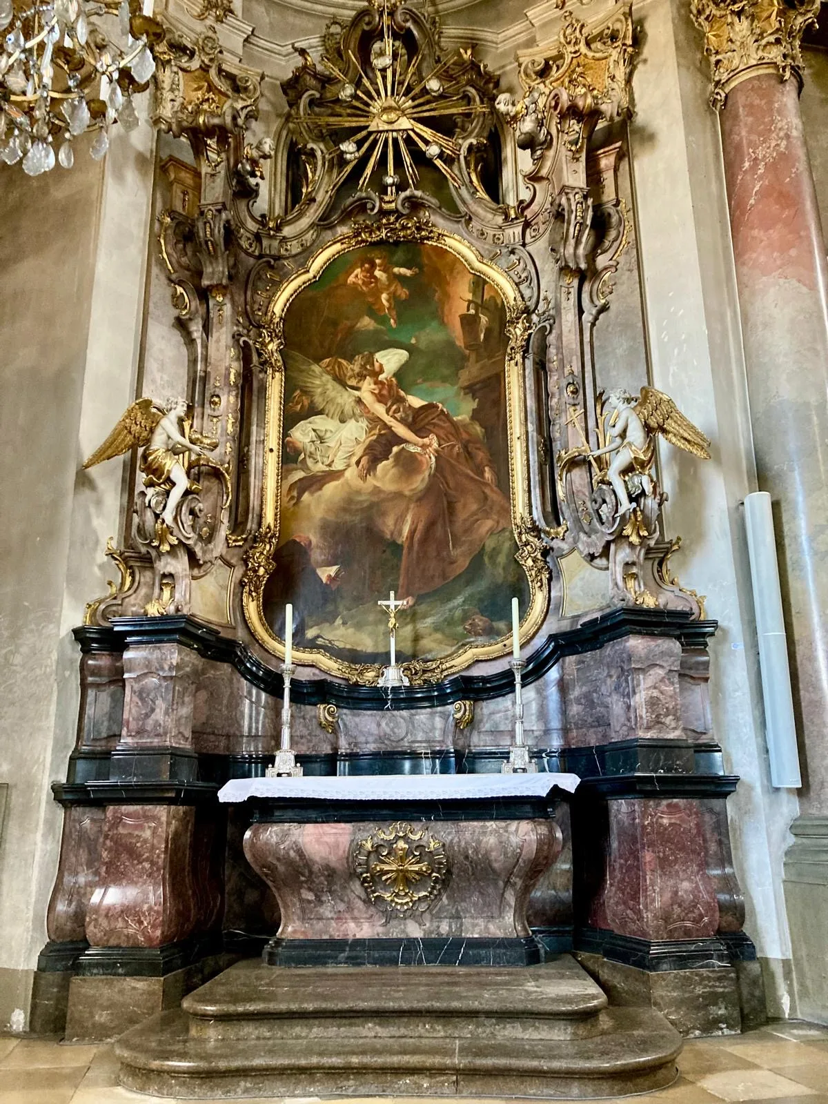 Linker Seitenaltar mit hl. Franziskus (Franziskusaltar, 1865)